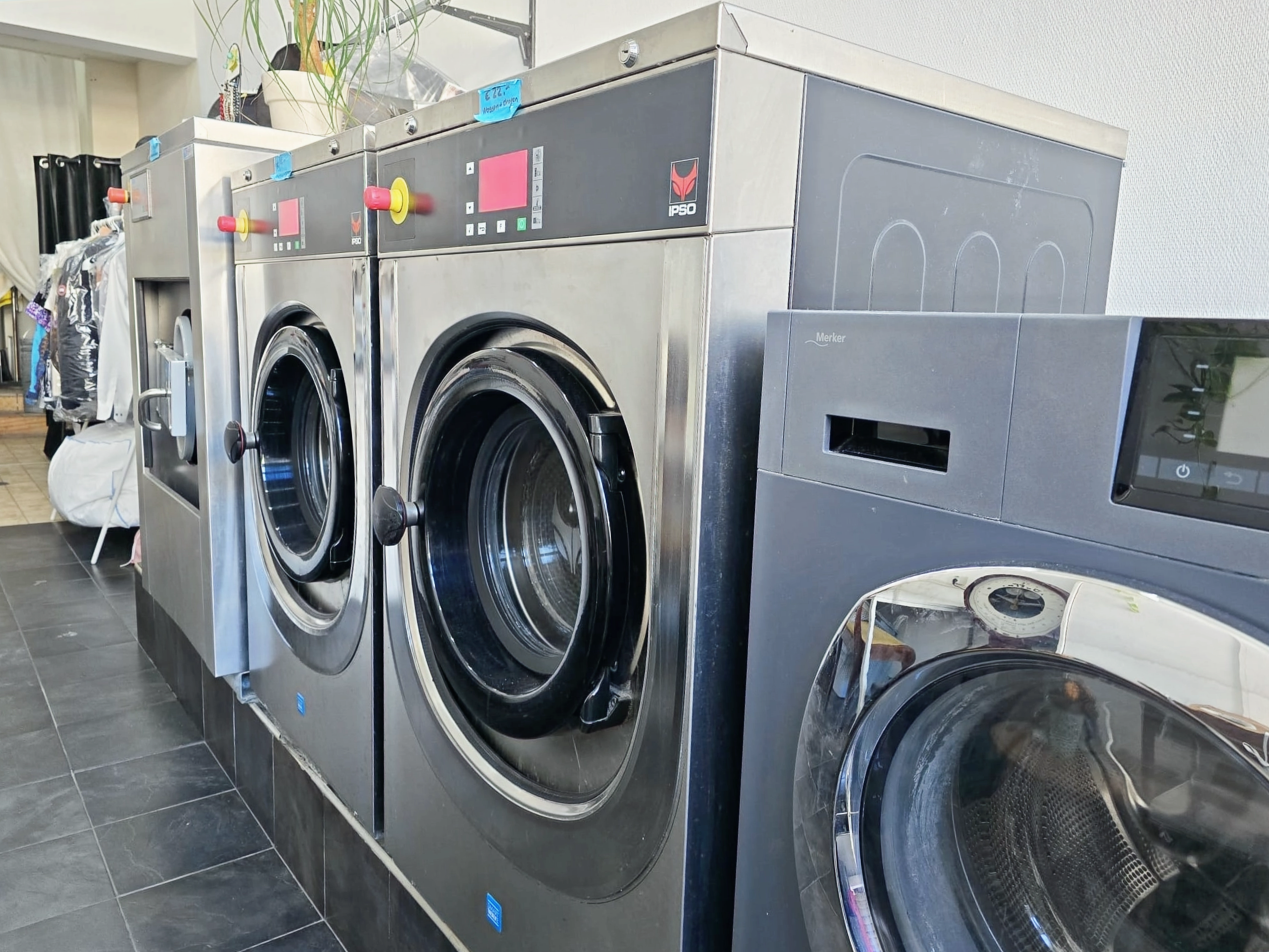 Wasmachine in actie